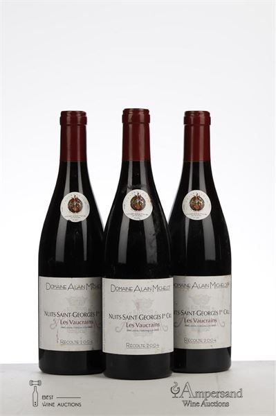 NUITS ST GEORGES LES VAUCRAINS 2004 - Alain Michelot - 3 Bottles