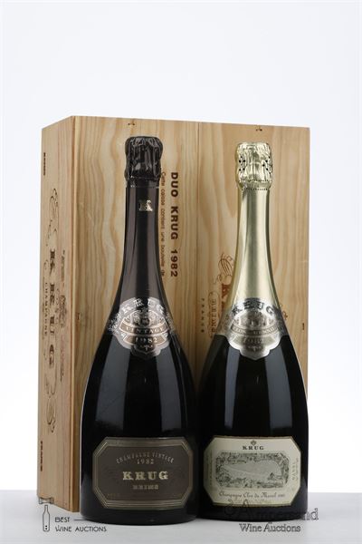 DUOBOX KRUG VINTAGE + CLOS DU MESNIL 1982 - Krug - bottle nr 16474 - 2 Bottles - Owc 2