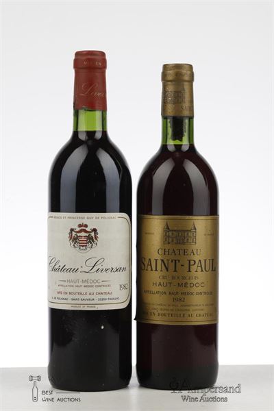 LOT BORDEAUX 1982 MIXED 1*LIVERSAN + 1*SAINT PAUL - Mc - 2 Bottles