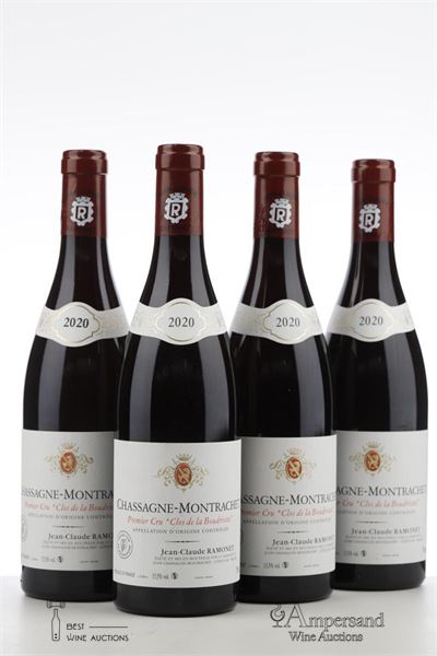 CHASSAGNE MONTRACHET ROUGE CLOS DE LA BOUDRIOTTE 2020 - Ramonet - 4 Bottles