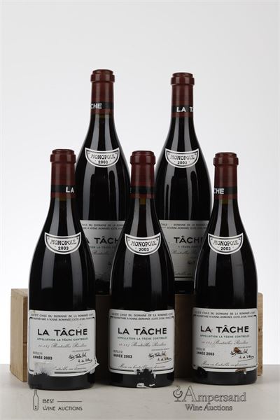 LA TACHE 2003 - Domaine de La Romanee Conti - 5 Bottles
