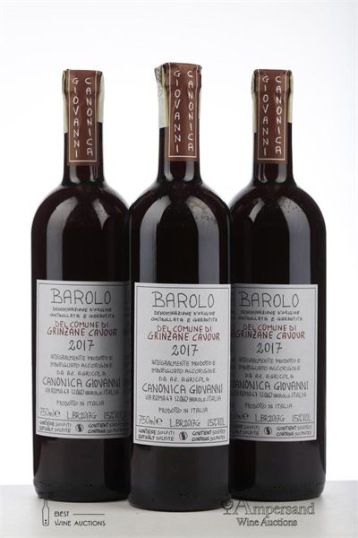 BAROLO DEL COMUNE GRINZANE CAVOUR 2017 - Canonica - 3 Bottles