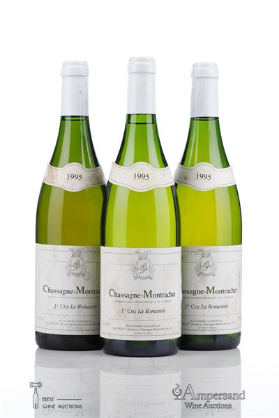 CHASSAGNE MONTRACHET BLANC LA ROMANEE 1995 - Paul Pillot - 3 Bottles