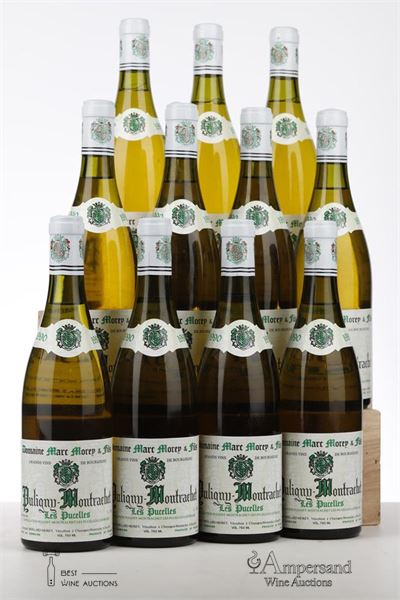 PULIGNY MONTRACHET LES PUCELLES 1990 - Marc Morey - 11 Bottles
