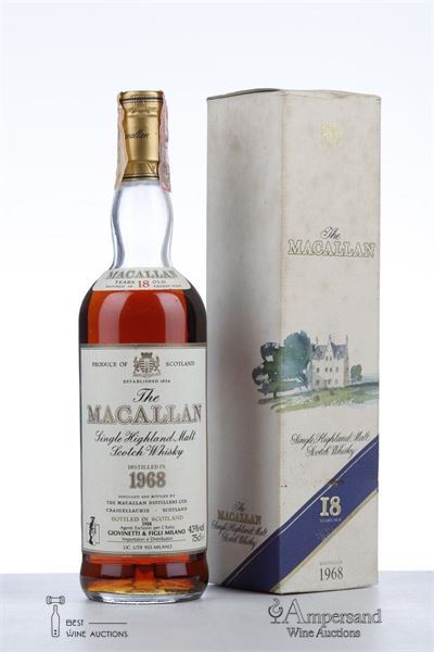 MACALLAN 18 Y 1968 - Macallan - Bottled 1988 - Giovinetti Import - 1 Bottle - Oc 1