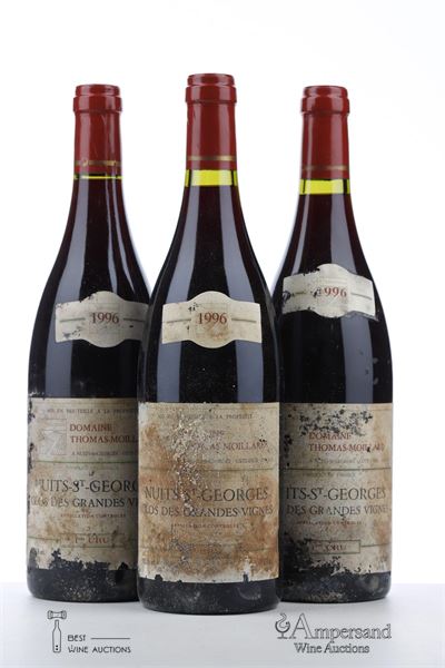 NUITS ST GEORGES CLOS DES GRANDES VIGNES 1996 - Thomas Moillard - 3 Bottles
