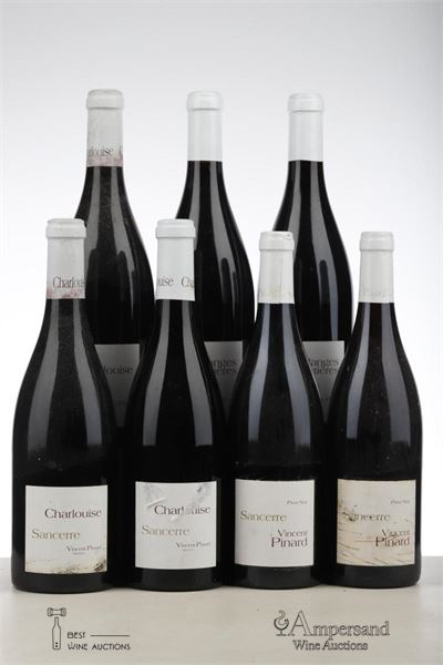 SANCERRE ROUGE CHARLOUISE 1*2013 + 2*2008 + CLASSIC 2*2009  + VENDANGES ENTIERES 1*2009     - Vincent Pinard - 7 Bottles