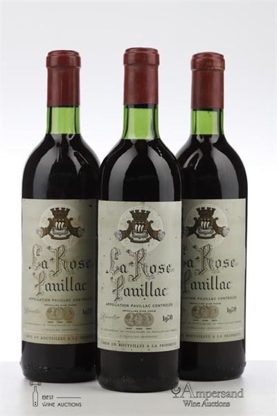 LA ROSE PAUILLAC 1970 - Prop - 3 Bottles