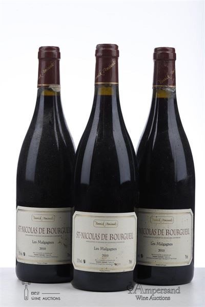 SAINT NICOLAS DE BOURGEUIL LES MALGAGNES 2010 - Yannick Amirault - 3 Bottles