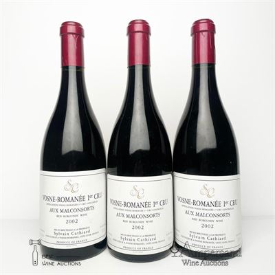VOSNE ROMANEE AUX MALCONSORTS 2002 - Sylvain Cathiard - 3 Bottles