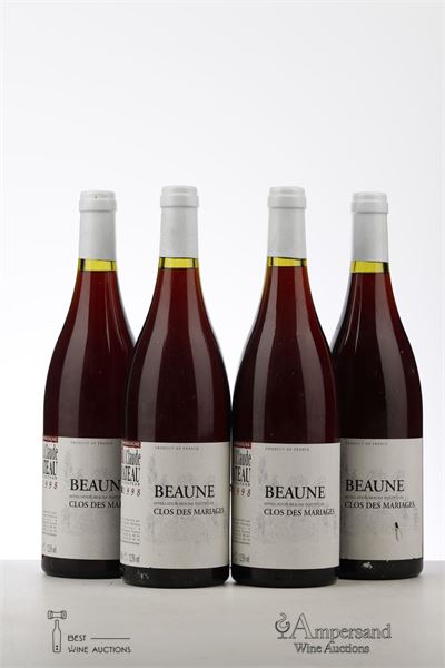 BEAUNE CLOS DES MARIAGES 1998 - Jean Claude Rateau - 4 Bottles