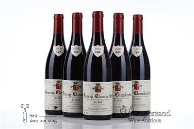 GEVREY CHAMBERTIN AU VELLE 2000 - Denis Mortet - 5 Bottles