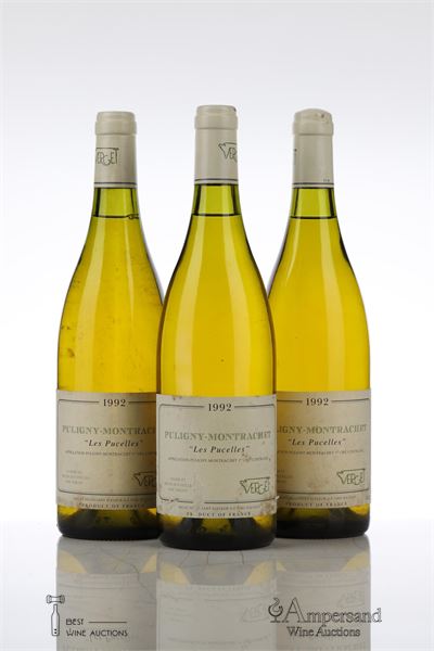 PULIGNY MONTRACHET LES PUCELLES 1992 - Verget - 3 Bottles