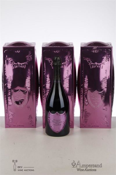 DOM PERIGNON ROSE LADY GAGA 2008 - Moet et Chandon - 3 Bottles - Metal Box