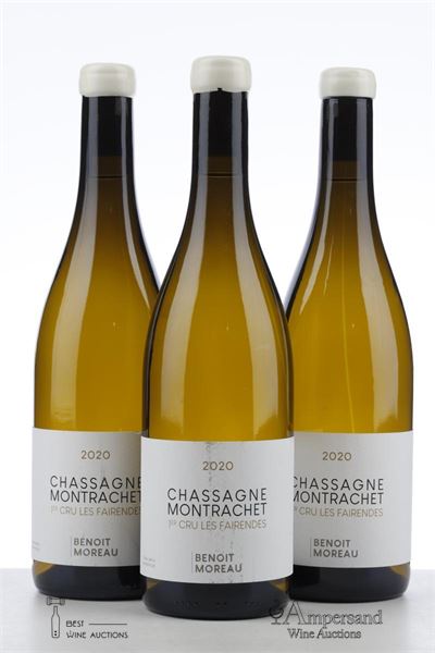 CHASSAGNE MONTRACHET BLANC LES FAIRENDES 2020 - Benoit Moreau - 3 Bottles