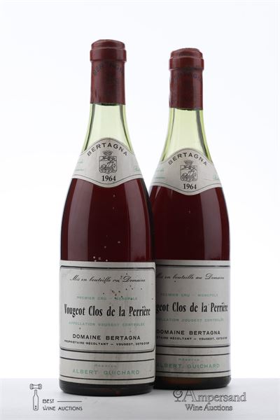 VOUGEOT CLOS DE LA PERRIERE 1964 - Bertagna - 2 Bottles