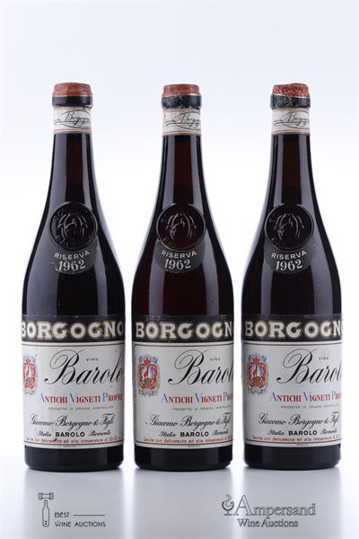 BAROLO RISERVA 1962 - Giacomo Borgogno - 3 Bottles