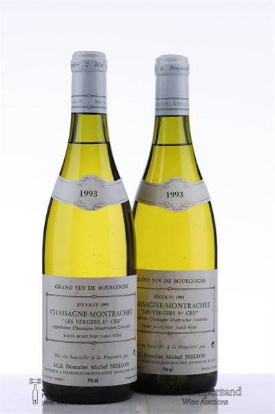 CHASSAGNE MONTRACHET BLANC LES VERGERS 1993 - Michel Niellon - 2 Bottles