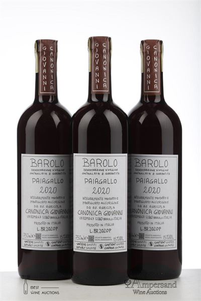 BAROLO PAIAGALLO 2020 - Canonica - 3 Bottles