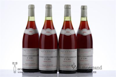 GEVREY CHAMBERTIN 1 ER CRU 1983 - Clair Dau - 4 Bottles