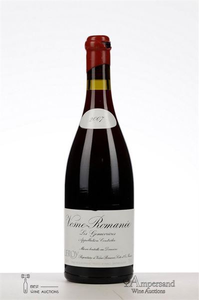 VOSNE ROMANEE LES GENAIVRIERES 2007 - Domaine Leroy - 1 Bottle