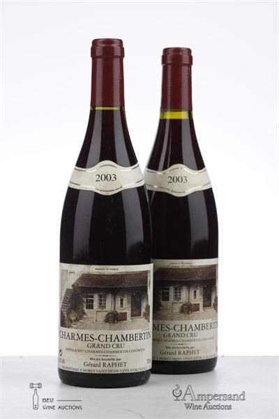 CHARMES CHAMBERTIN 2003 - Jean Raphet - 2 Bottles