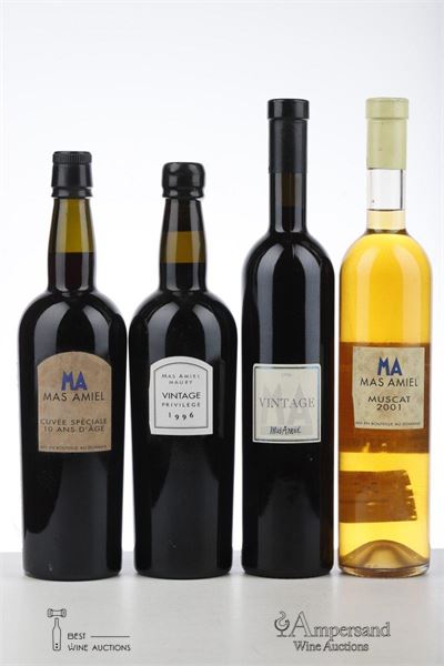 MIXED MAS AMIEL 1996 PRIVILEGE + 2001 MUSCAT + CUVEE SPECIALE 10 ANS NV - Mas Amiel  - 3 Bottles