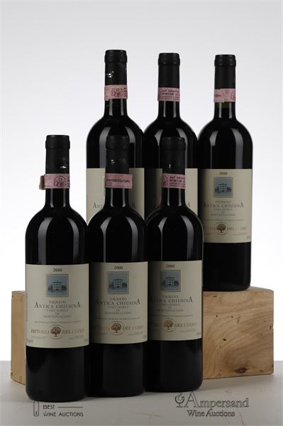 VINO NOBILE DI MONTEPULCIANO ANTICA CHIUSINA 2000 - Fattoria del Cerro - 6 Bottles