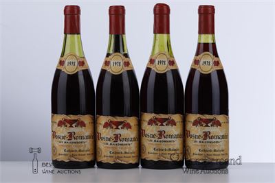 VOSNE ROMANEE LES MALCONSORTS 1978 - Cathiard Molinier - 4 Bottles