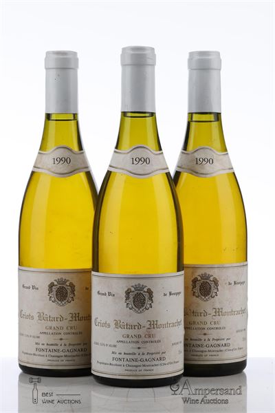 CRIOTS BATARD MONTRACHET 1990 - Fontaine Gagnard - 3 Bottles