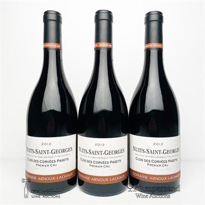 NUITS ST GEORGES CLOS DES CORVEES PAGETS 2012 - Arnoux Lachaux - 3 Bottles