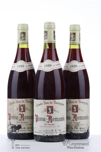 VOSNE ROMANEE LES SUCHOTS 1989 - G. Prieur  - 3 Bottles
