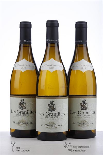 SAINT JOSEPH BLANC LES GRANILITES 2019 - Chapoutier - 3 Bottles