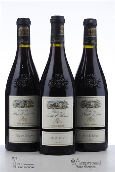 SAINT DREZERY TETE DE BELIER 2015 - Chateau Puech Haut - 3 Bottles