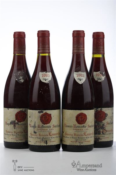 VOSNE ROMANEE SUCHOTS 1993 - Francois Lamarche - 4 Bottles