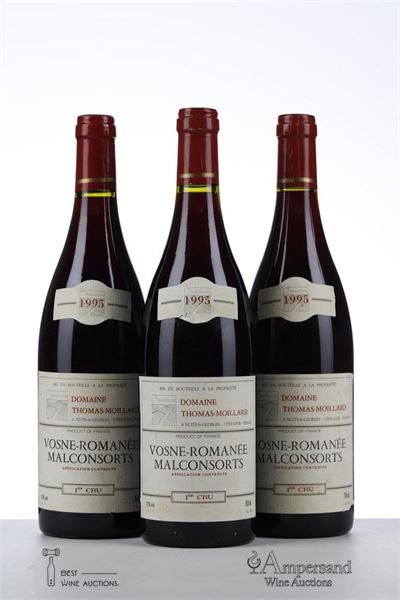VOSNE ROMANEE MALCONSORTS 1995 - Thomas Moillard - 3 Bottles