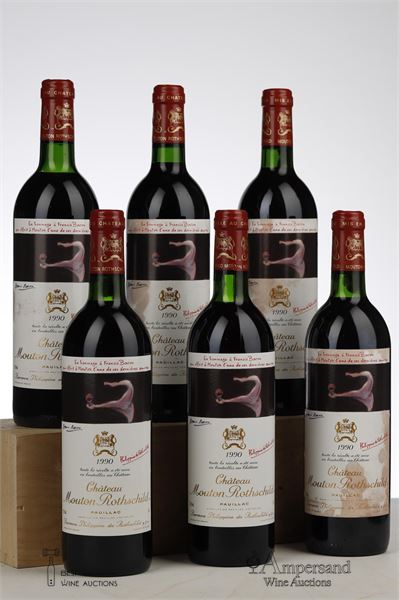 MOUTON ROTHSCHILD 1990 - Mc - 6 Bottles - Owc 12