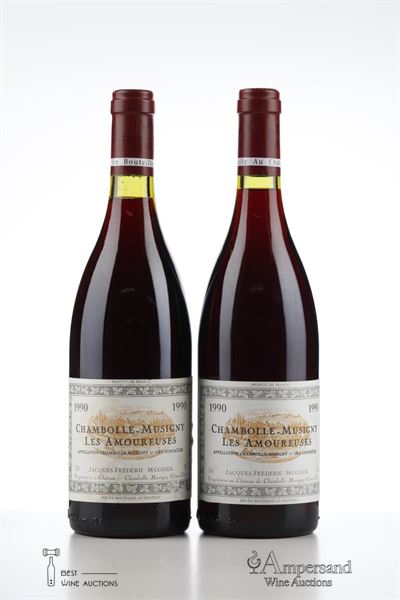CHAMBOLLE MUSIGNY LES AMOUREUSES 1990 - JF Mugnier - 2 Bottles