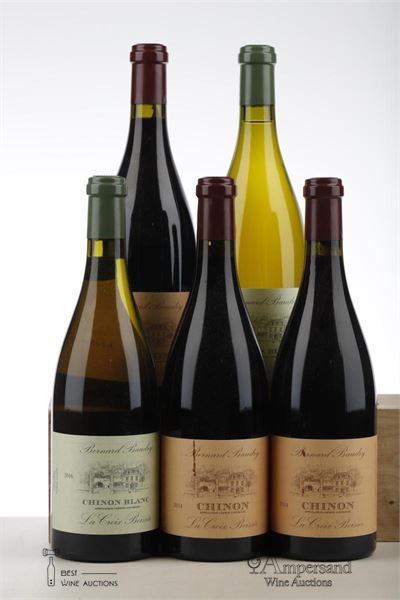 CHINON LA CROIX BOISSEE 3*2014 + CHINON BLANC LA CROIX BOISSEE 2*2016   - Bernard Baudry - 5 Bottles