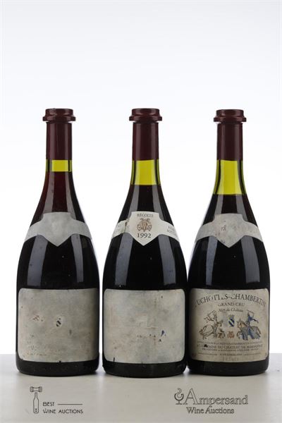 RUCHOTTES CHAMBERTIN 1992 - Chateau de Marsannay - 3 Bottles