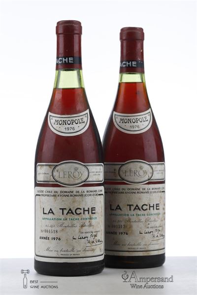 LA TACHE 1976 - Domaine de la Romanee Conti - 2 Bottles