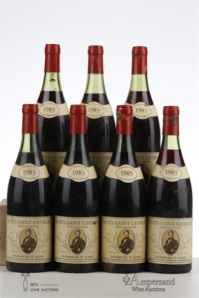NUITS ST GEORGES 1983 - Neg. Leonard de St Aubin - 7 Bottles