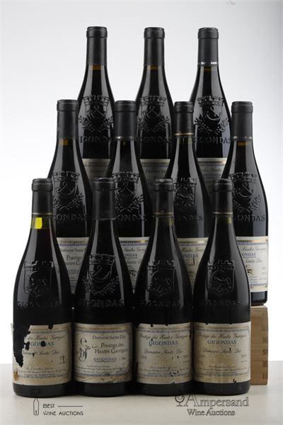 GIGONDAS PRESTIGE DES HAUTES GARRIGUES 4*1999 + 4*2004 + 3*2010    - Domaine Santa Duc - 11 Bottles