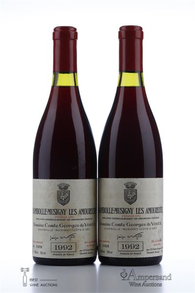 CHAMBOLLE MUSIGNY LES AMOUREUSES Comte de Vogue 1992 - 2 Bottles