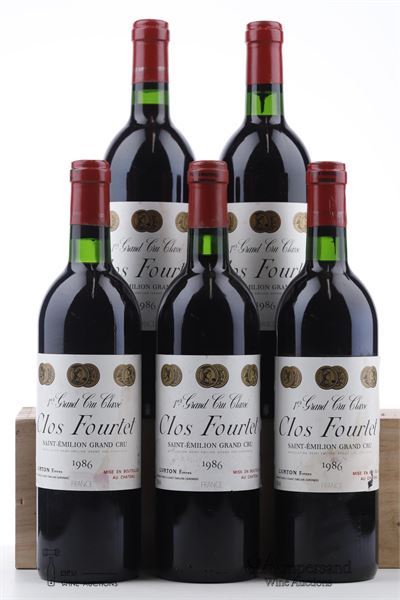 CLOS FOURTET 1986 - Mc - 5 Bottles