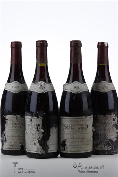 GEVREY CHAMBERTIN CLOS ST JACQUES 1988 - G.Bartet - 4 Bottles