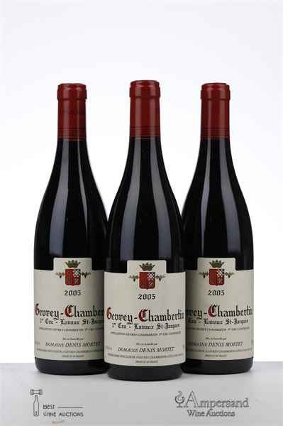 GEVREY CHAMBERTIN LAVAUX ST JACQUES 2005 - Denis Mortet - 3 Bottles