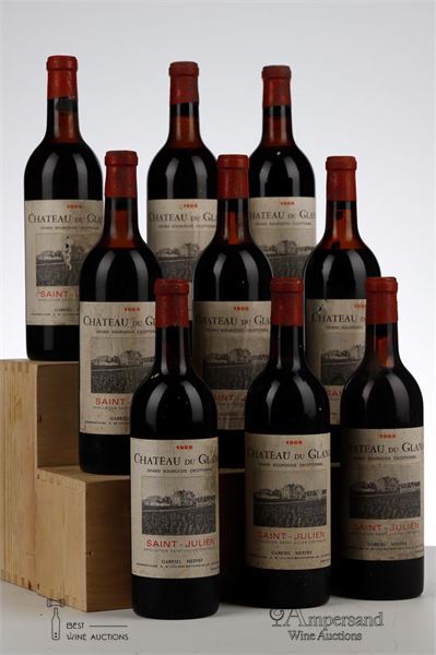 DU GLANA 1966 - Negociant - 9 Bottles