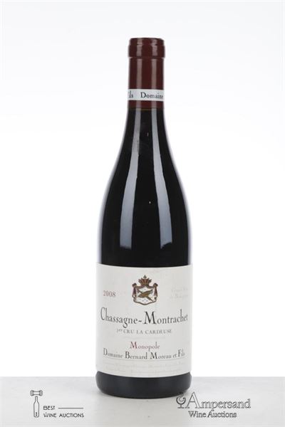 CHASSAGNE MONTRACHET ROUGE MORGEOT LA CARDEUSE 2008 - Bernard Moreau - 1 Bottle