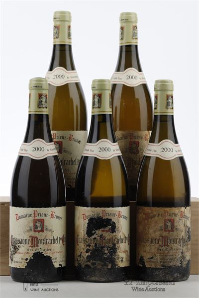 CHASSAGNE MONTRACHET BLANC LES EMBRAZEES 2000 - Prieur Brunet - 5 Bottles